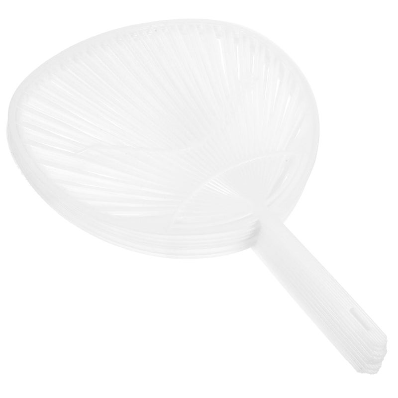LUOEM 10pcs Japanese Fan Uchiwa DIY Kit Hand-held Fan Framework for DIY Crafts (White) - Image 2
